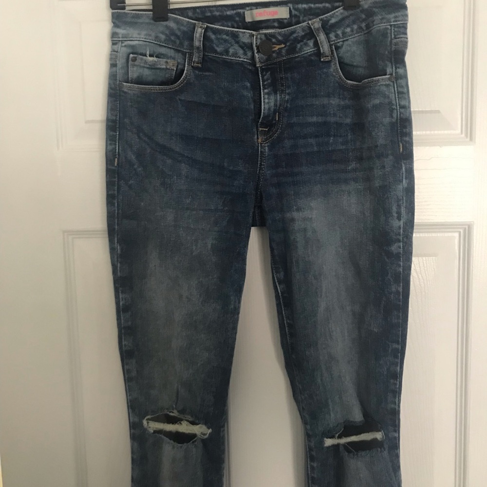 Refuge Dark acid washed jeans